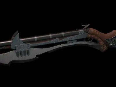 Bladed Musket Low-poly 3D model