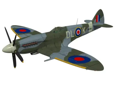 Supermarine Spitfire Mk-XIV 3D model purchase