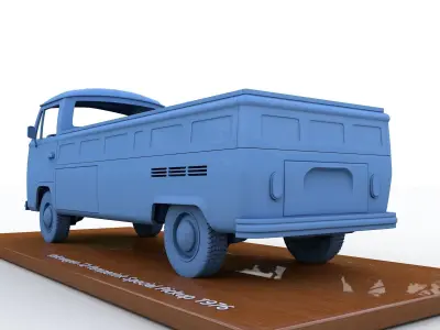 Volkswagen T2 Kemperink Special Pickup 1976 3D print model