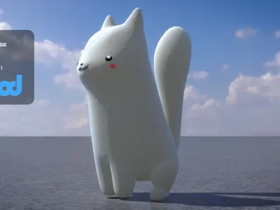 Cartoon Fox 3D model buy