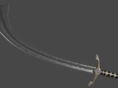 Khora sword with Excalibur handle Low-poly 3D model