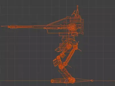 Meca Robot Animation Free low-poly 3D model