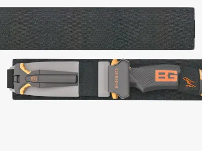 Survival Knife Gerber Set 3D model