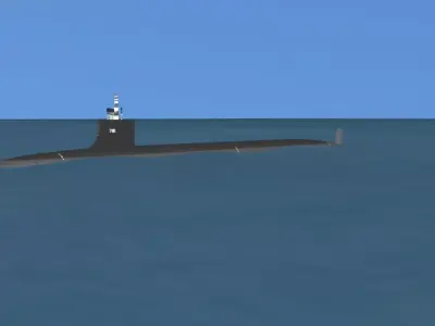 Virginia Class SSN 781 USS California 3D model