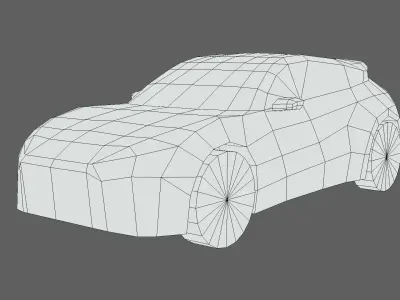 Next-Gen Compact SUV Low-poly 3D model