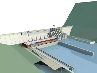 Industry Building 3D model V9