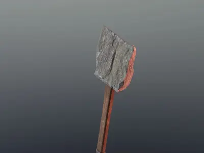 Shovel - Stone Low-poly 3D model
