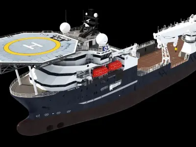 Subsea support and construction vessel 3D model