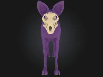 Ethereal Canid Mystical Wolf Creature Model  3D model