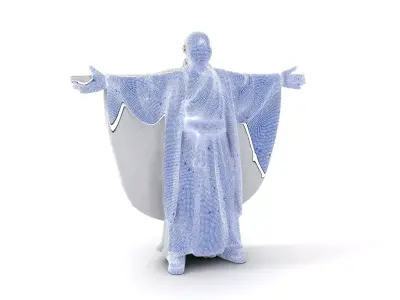 Zen Monk Serenity model pack Low-poly 3D model