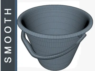 Bucket Low SM Low-poly 3D model