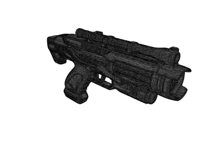 Futuristic Plasma Rifle 3D Model 3D model