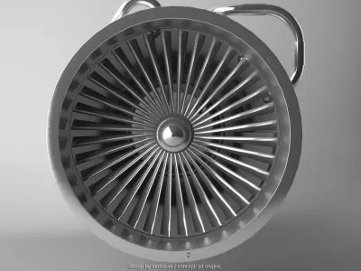 Jet Engine 3D model 10