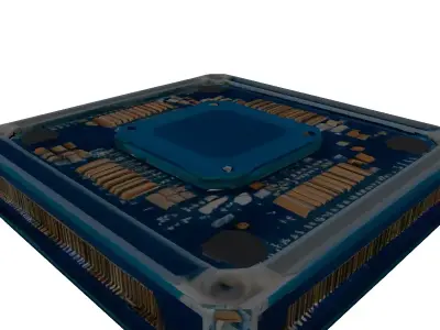 Futuristic AI Processor Core Module 3D model