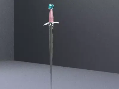 sword Low-poly 3D model 32