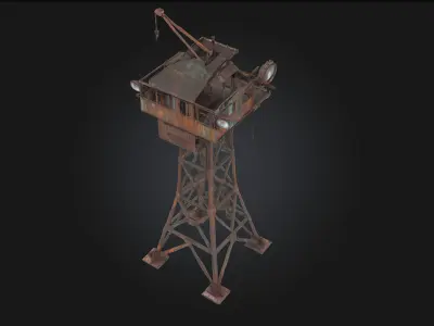 Rusty Watchtower  Sentinel of a Forgotten Era 3D model