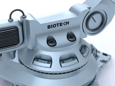Sci-fi futuristic 3D manipulator arm high-poly hard-surface 3D model