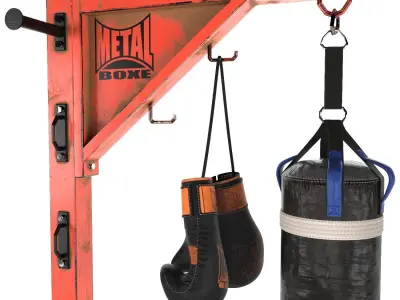 Gym Equipment Boxing Low-poly 3D model