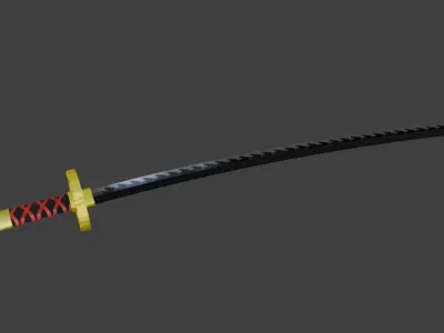 Red Katana Zoro Free 3D model