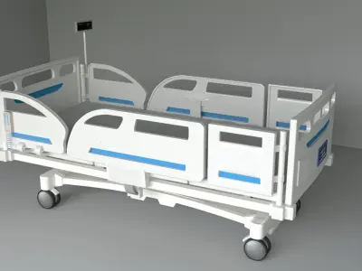 Hospital patient electrical bed 3D model  3D model