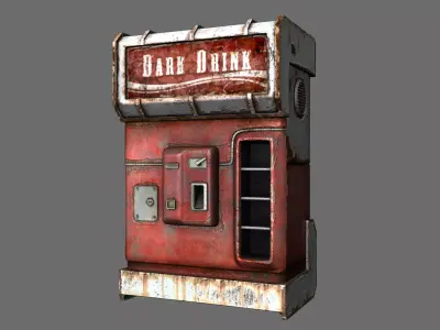 cold drink dispenser machine Low-poly 3D model purchase