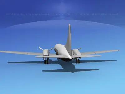 Convair CV-340 Unmarked 1 3D model