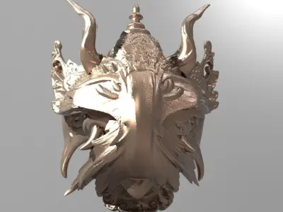 War God Baroque Mask 7  3D model