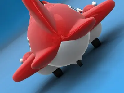 Toy airplane 3D model 5