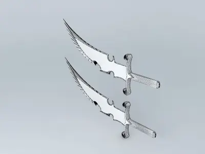 sabre pair of swords Free 3D model