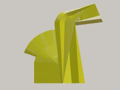 Mexican Skyscraper - Torre del Caballito Low-poly 3D model