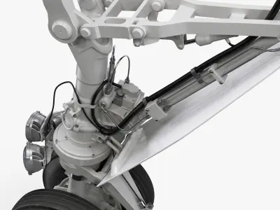 Landing gear Front for Business Jet 3D model