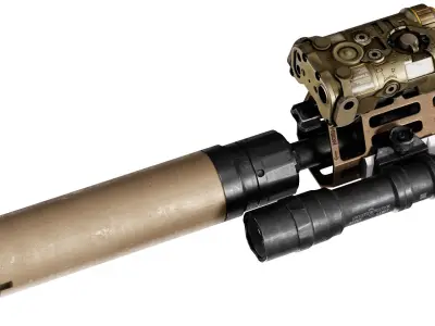 SIG SAUER XM7 MCX SPEAR SUPPRESSOR Low-poly 3D model