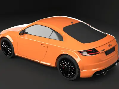 Audi TT RS game-ready model Free low-poly 3D model