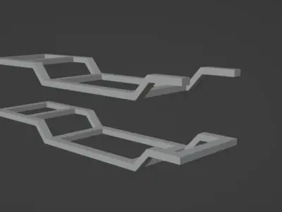 Low Poly Racing and Offroad Chassis Low-poly 3D model