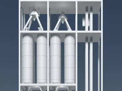Silo building 3D model