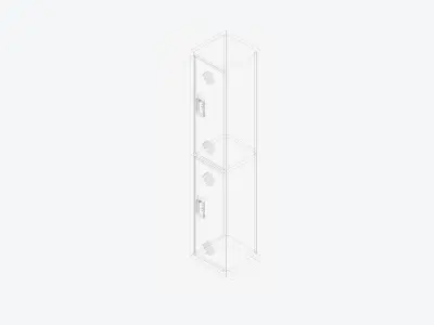 Locker - Plastic - Locka - Classic Extra - Double Tier Low-poly 3D model
