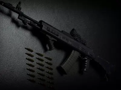AKL 97 Rifle Low-poly 3D model