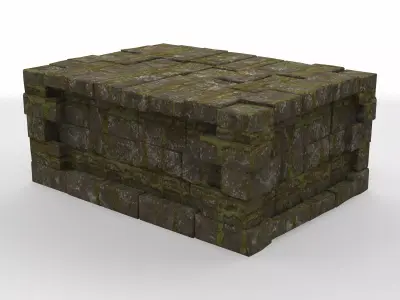 set architecture pillar 02  3D model