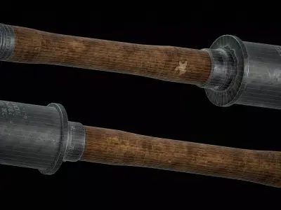 M24 Stielhandgranade Low-poly 3D model