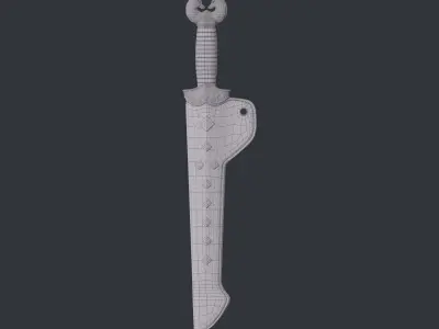 SubD Scythian Sword - 01 3D model