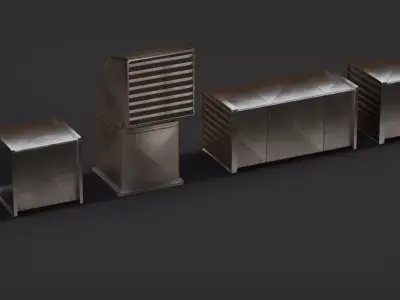 Industrial Ventilation Free low-poly 3D model