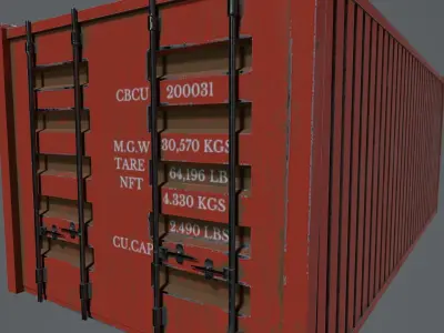 dirty container Low-poly 3D model