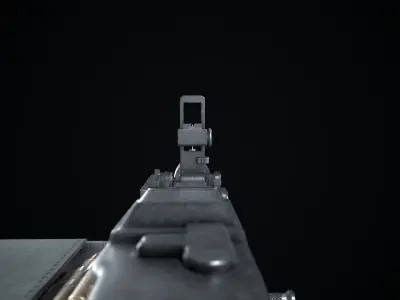 Game Ready M60 machine gun Low-poly 3D model