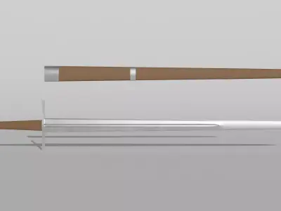 Knightly Longsword Low-poly 3D model