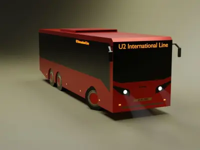 Low-Poly Bus Low-poly 3D model