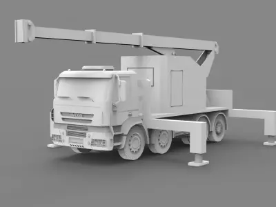 STL printable truck 3D print model 3D print model