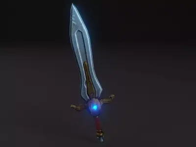 Stylized Fantasy Sword Free low-poly 3D model
