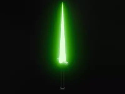 Stylized Glowing Rune Sword - Game Ready 3D Model Low-poly 3D model