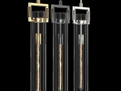 Machinist Glass Cylinder Pendant 3D model