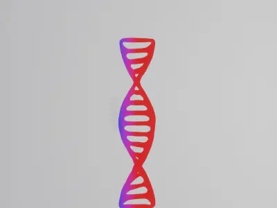 DNA Vial Sci-Fi Container Low-poly 3D model